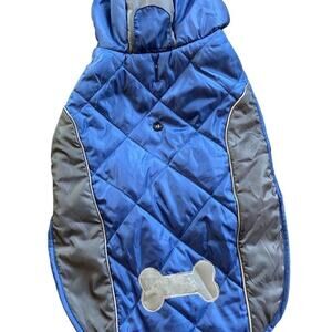 Quilted Hooded Dog Puffer Jacket Size Medium